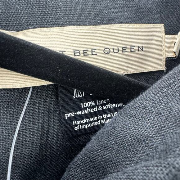 Just Bee Queen Linen Front Twist One Shoulder Sol Top in Black Size Small NWT - Picture 9 of 10